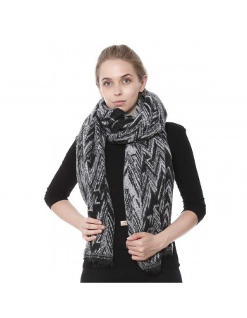 Zig Zag Printed Oblong Scarf